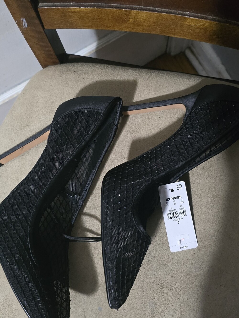 Express Rhinstone Heels